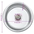 Évier de cuisine avec crépine et piège Acier inoxydable