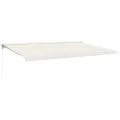 Auvent rétractable crème 5x3 m tissu et aluminium