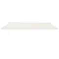 Auvent rétractable crème 5x3 m tissu et aluminium