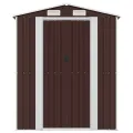 Abri de jardin Marron foncé 192x191x223 cm Acier galvanisé