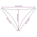 Voile de parasol tissu oxford triangulaire 5x5x6 m