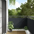 Écran de balcon en tissu Oxford anthracite de 75x600 cm