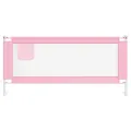 Barrière de sécurité de lit d'enfant Rose 200x25 cm Tissu
