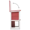 Clapier d'extérieur 1 porte Rouge Bois