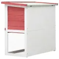 Clapier d'extérieur 1 porte Rouge Bois