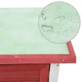 Clapier d'extérieur 1 porte Rouge Bois