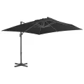 Parasol de jardin en porte-à-faux et poteau en aluminium