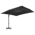 Parasol de jardin en porte-à-faux et poteau en aluminium