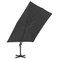 Parasol de jardin en porte-à-faux et poteau en aluminium