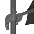 Parasol de jardin en porte-à-faux et poteau en aluminium