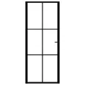 Porte intérieure Verre ESG et aluminium 83x201,5 cm Noir