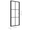 Porte intérieure Verre ESG et aluminium 83x201,5 cm Noir