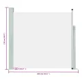 Auvent latéral rétractable de patio 170x300 cm Crème
