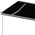 Auvent automatique rétractable avec poteaux 6x3 m Anthracite