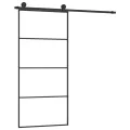 Porte coulissante avec kit de quincaillerie 90x205 cm Verre ESG