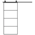 Porte coulissante avec kit de quincaillerie 90x205 cm Verre ESG