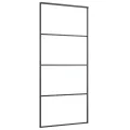 Porte coulissante avec kit de quincaillerie 90x205 cm Verre ESG