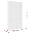 Armoire à CD Blanc 102x16x177,5 cm Bois d'ingénierie