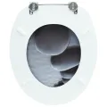 Siège de toilette avec Couvercle MDF Pierres