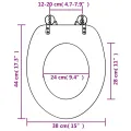 Siège de toilette avec Couvercle MDF Pierres