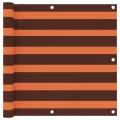Écran de balcon Orange et marron 90x600 cm Tissu Oxford
