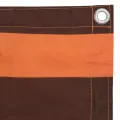 Écran de balcon Orange et marron 90x600 cm Tissu Oxford