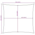 Voile de parasol tissu oxford carré 2,5x2,5 m taupe