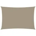Voile de parasol tissu oxford rectangulaire 3x5 m taupe