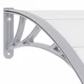 Auvent de porte Gris 200x100 cm Polycarbonate