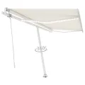 Auvent automatique avec capteur de vent et LED 450x300 cm Crème