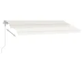 Auvent automatique avec capteur de vent et LED 450x300 cm Crème