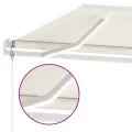 Auvent automatique avec capteur de vent et LED 450x300 cm Crème