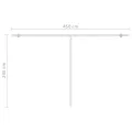 Auvent automatique avec capteur de vent et LED 450x300 cm Crème