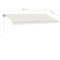 Auvent automatique avec capteur de vent et LED 450x300 cm Crème