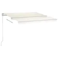 Auvent automatique avec capteur de vent et LED 4,5x3 m Crème