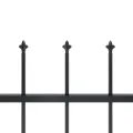 Clôture de jardin avec dessus en lance Acier 3,4x1,2 m Noir