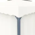 Tonnelle et rideau et guirlande lumineuse LED 3x3 m Blanc crème
