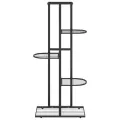 Support pour plantes 5 niveaux 43x22x98 cm Noir Métal