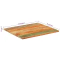 Dessus de table rectangulaire 70x80 cm 25-27 mm Bois récupéré