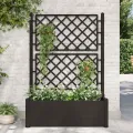 Jardinière avec treillis 100x43x142 cm PP Anthracite