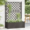 Jardinière avec treillis 100x43x142 cm PP Anthracite