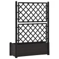 Jardinière avec treillis 100x43x142 cm PP Anthracite