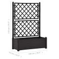 Jardinière avec treillis 100x43x142 cm PP Anthracite