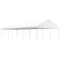 Belvédère avec toit blanc 15,61x4,08x3,22 m polyéthylène