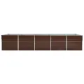 Lit surélevé de jardin Acier galvanisé 400x80x77 cm Marron