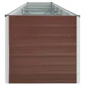 Lit surélevé de jardin Acier galvanisé 400x80x77 cm Marron