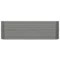 Lit surélevé de jardin Acier enduit de poudre 224x40x68 cm gris
