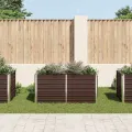 Jardinière surélevée Marron 160x80x77 cm Acier galvanisé