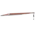 Auvent rétractable orange et marron 4x3 m tissu et aluminium