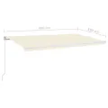 Auvent manuel rétractable avec LED 600x350 cm Crème